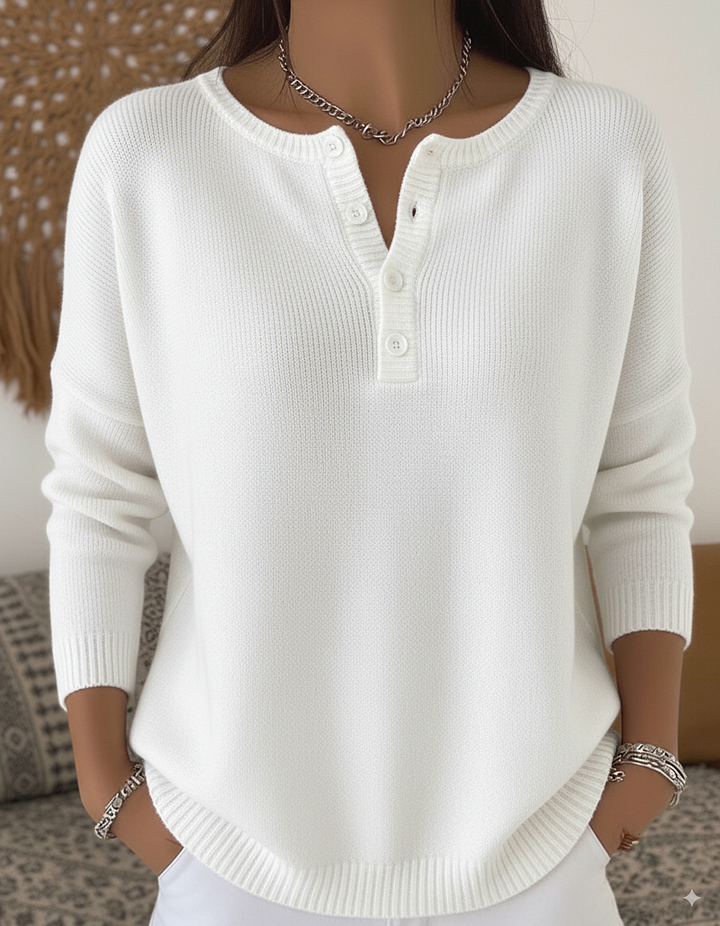 Monica | Classic Button Knit Sweater