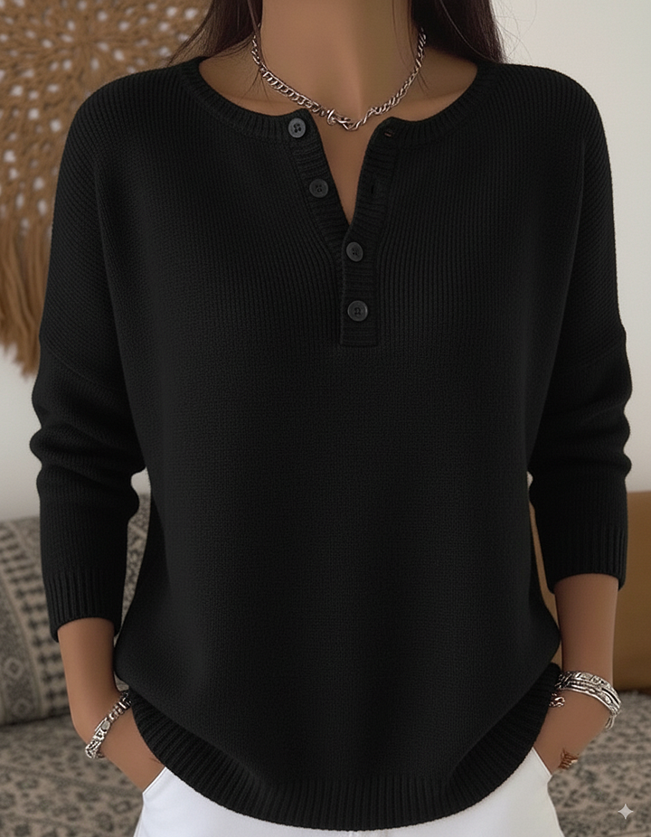 Monica | Classic Button Knit Sweater