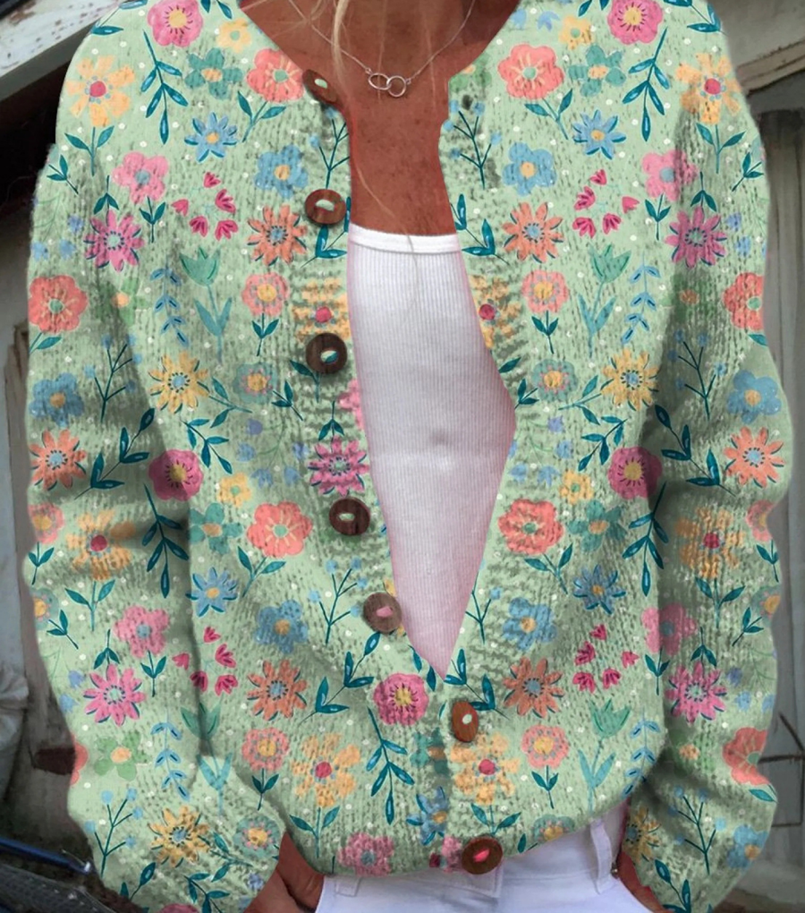 Folk Floral Cardigan