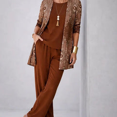 Elegant Three-Piece Set in Classic Style