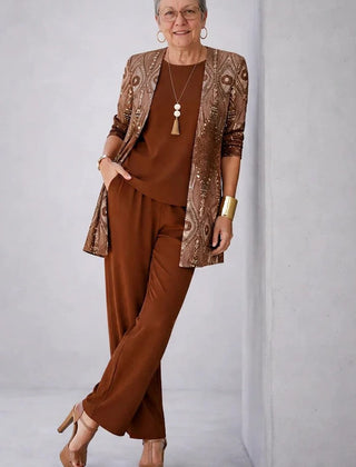 Elegant Three-Piece Set in Classic Style