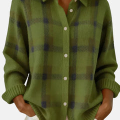 Elegant Plaid Cardigan