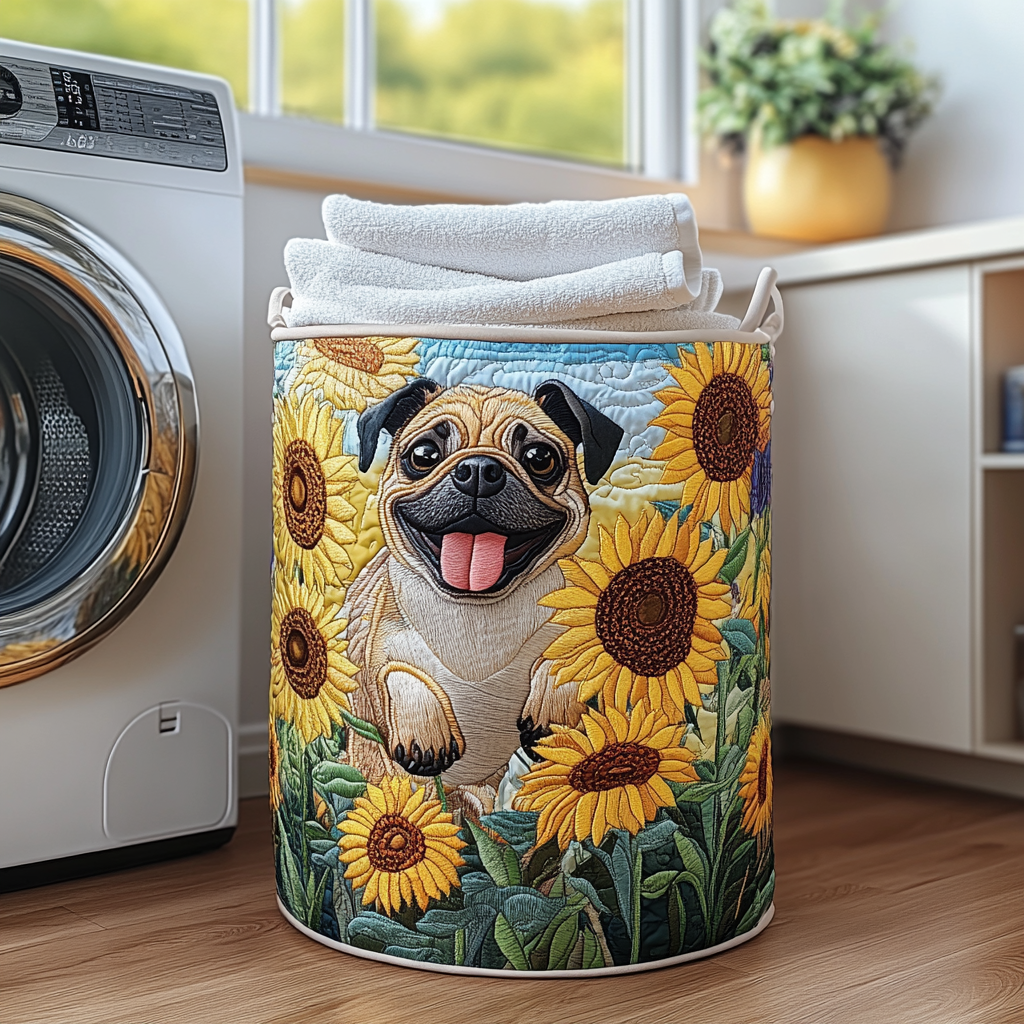 Pug Laundry Basket