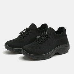 Orthopedic Knit Fabric Shoes in Green & Black