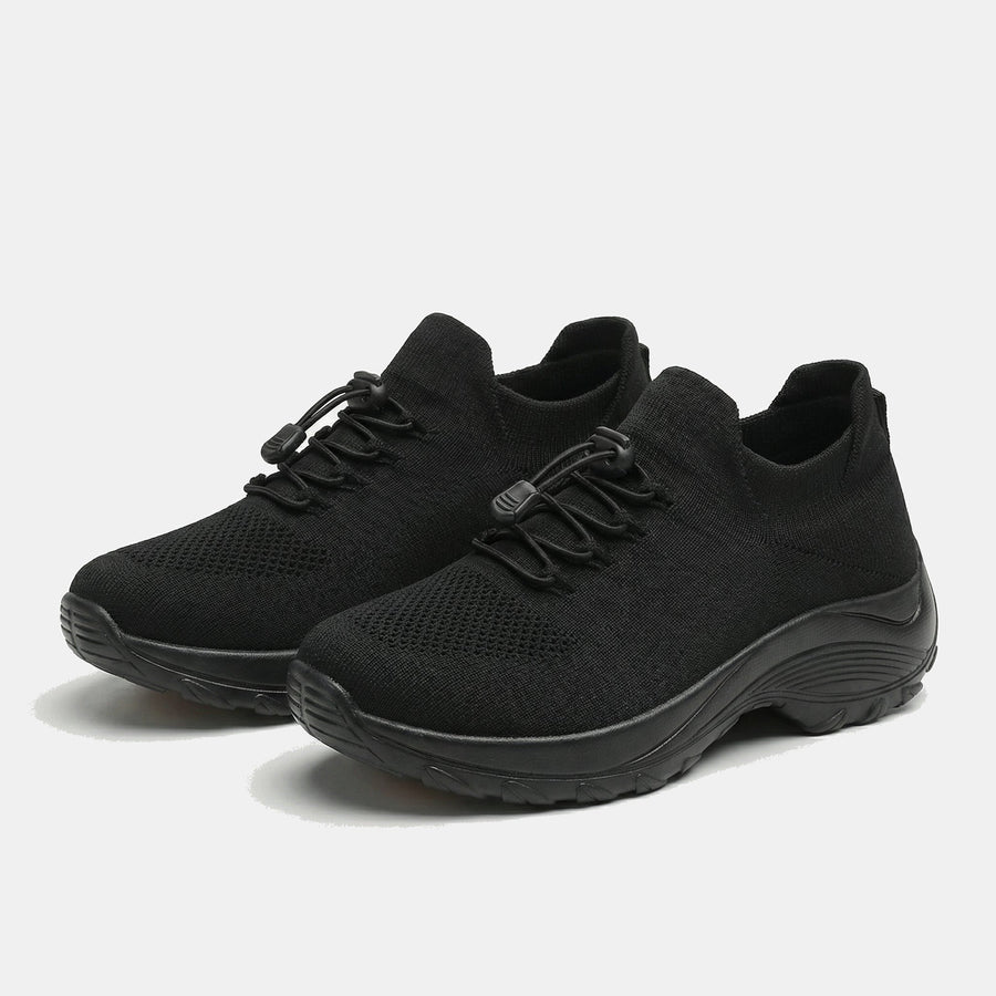 Orthopedic Knit Fabric Shoes in Green & Black