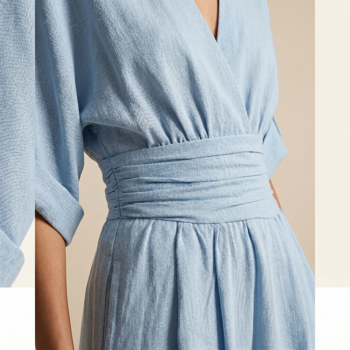V-Neck High-Waist Jumpsuit