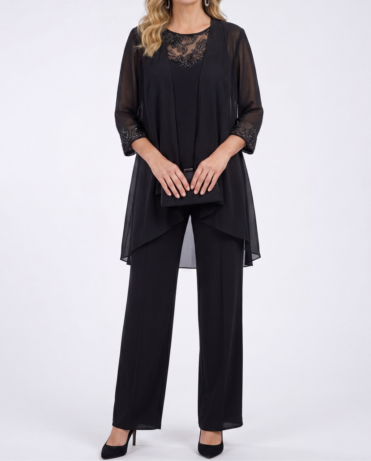Flowing Jacket & Wide-Leg Pant Set