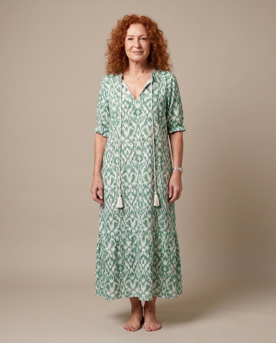 Olivia | Flowy Printed Midi Dress