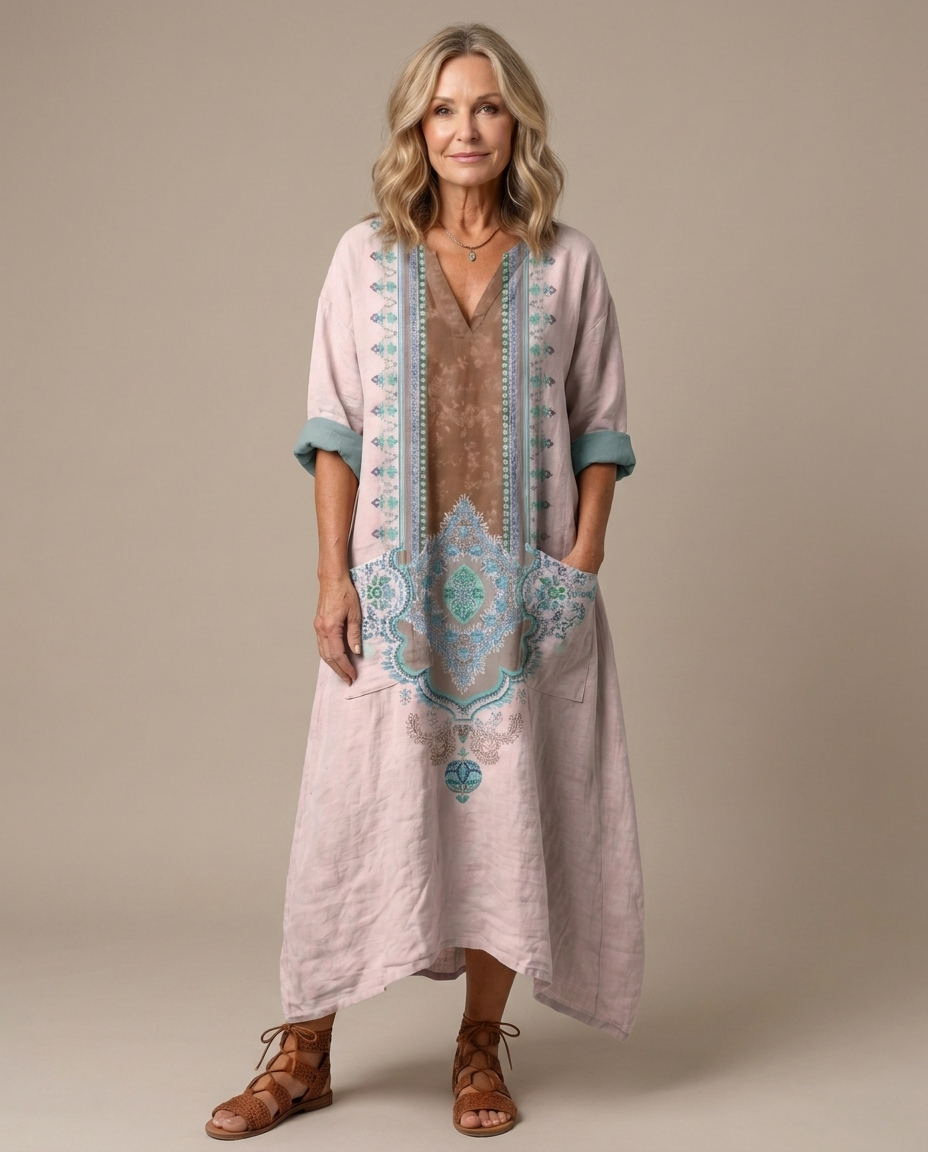 Victoria | Oversized Paneled Midi Dress