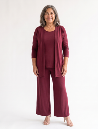 front view - Wine red