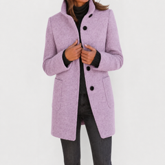 Button-Front Tailored Midi Coat