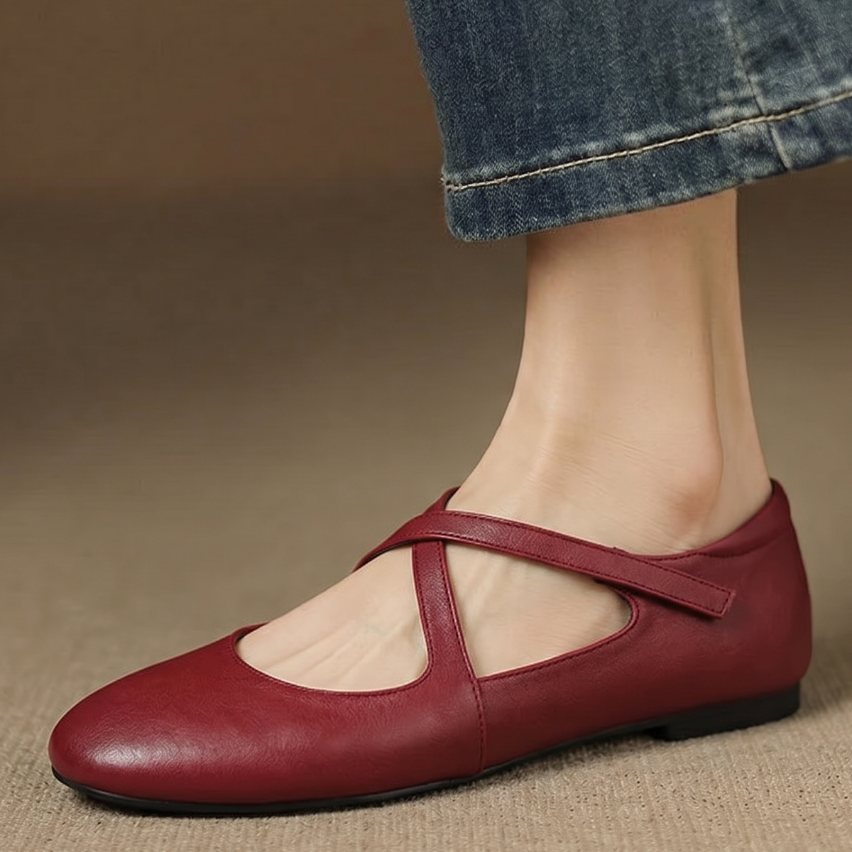 Genuine Leather Flats