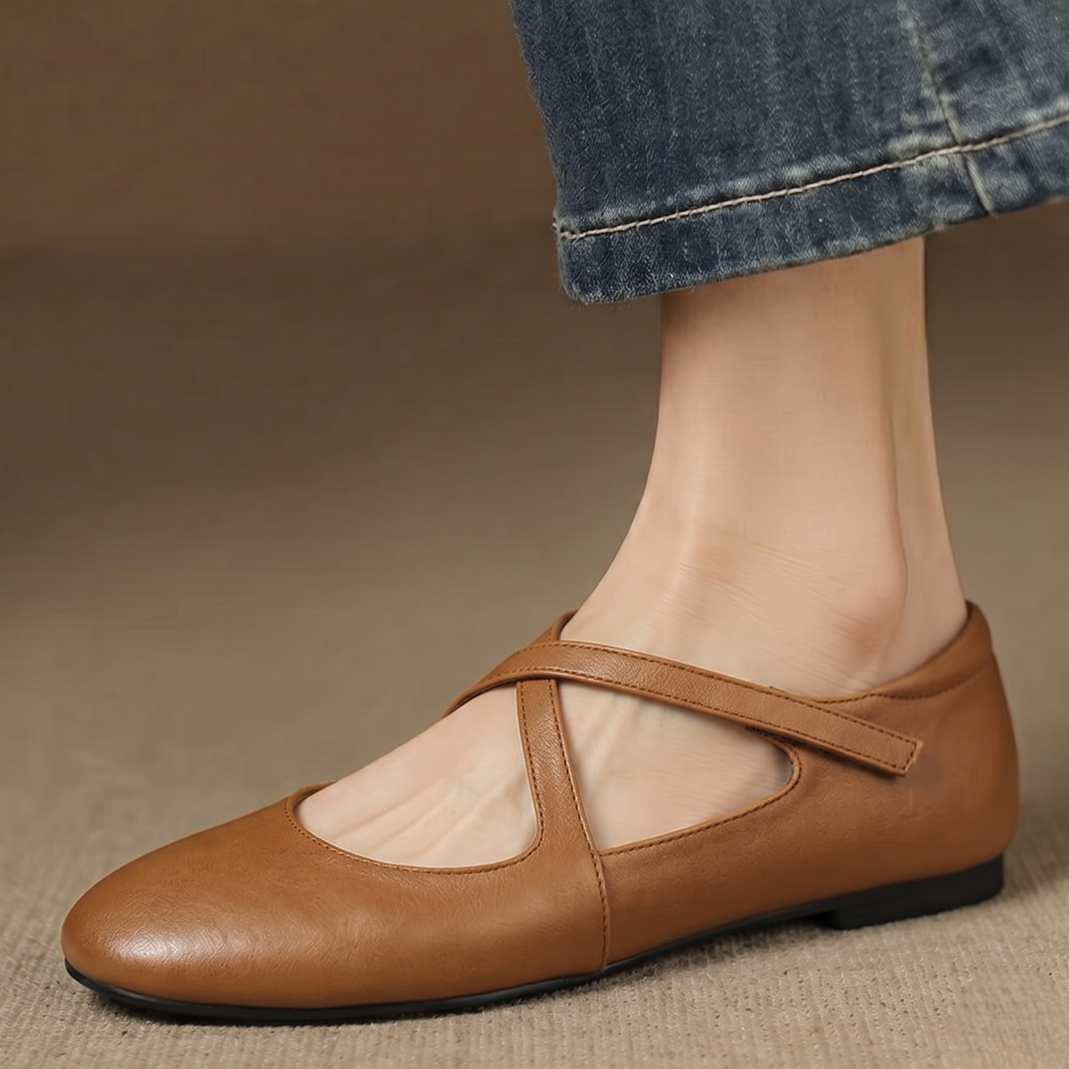 Genuine Leather Flats