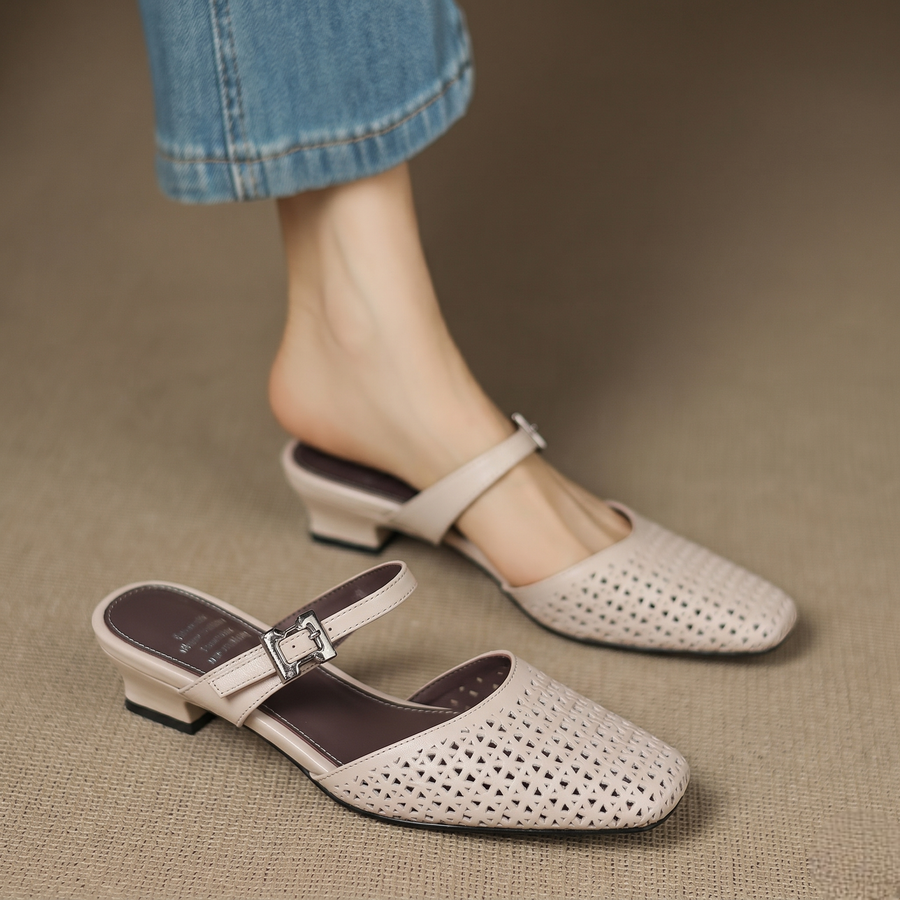 Genuine Leather Mules