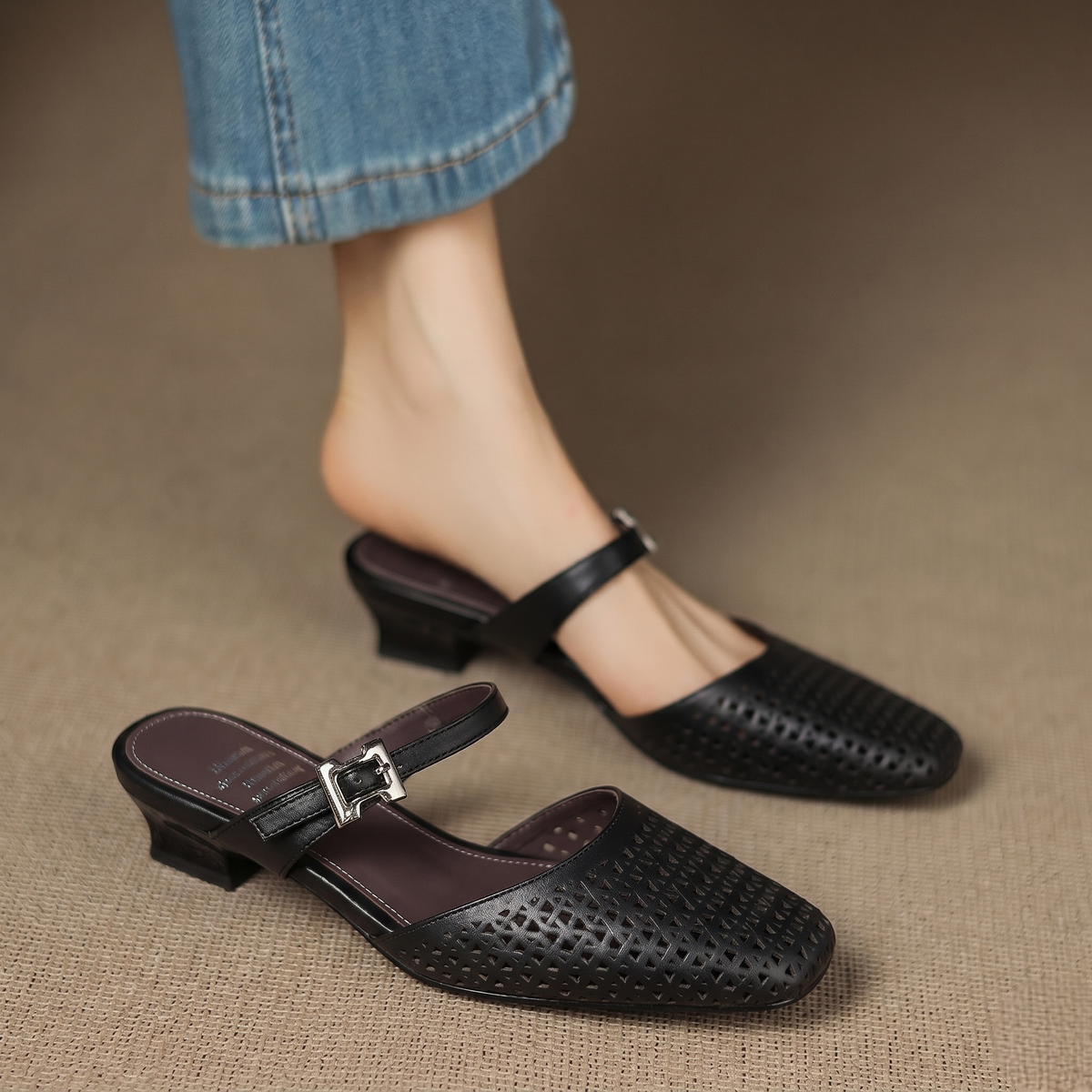 Genuine Leather Mules