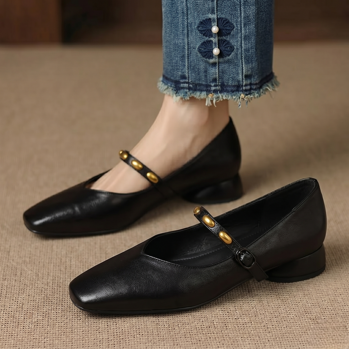 Genuine Leather Flats