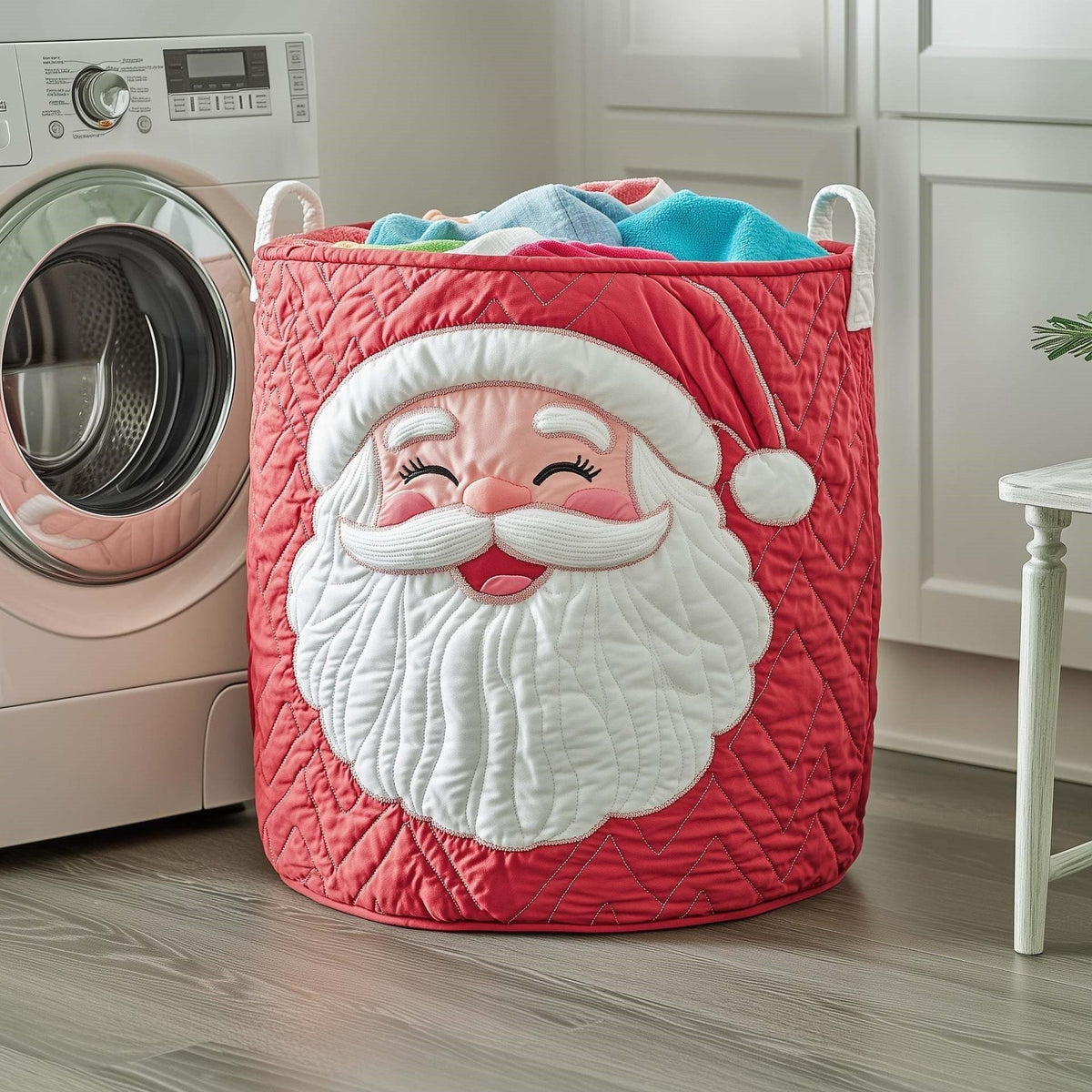 Santa Smile Laundry Basket