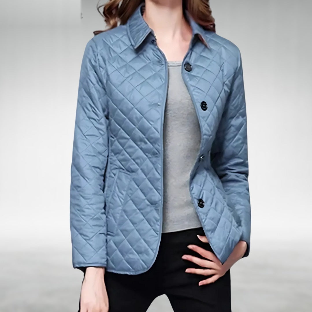 Kelley quilted jacket in light blue