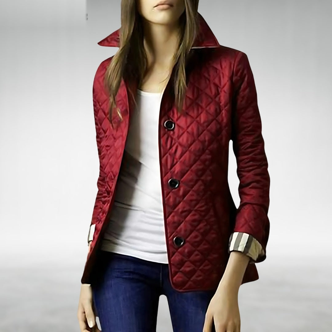 Kelley quilted jacket in red