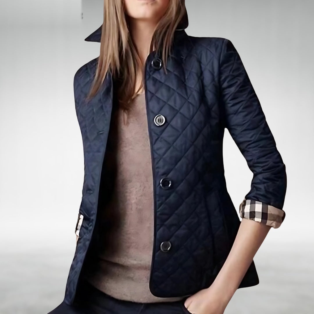 Kelley quilted jacket in navy blue