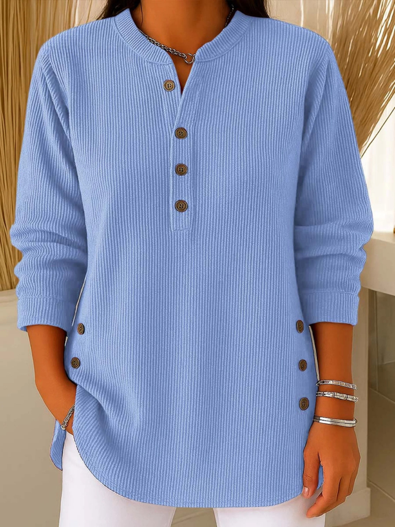 Renata | Ribbed Button Detail Tunic
