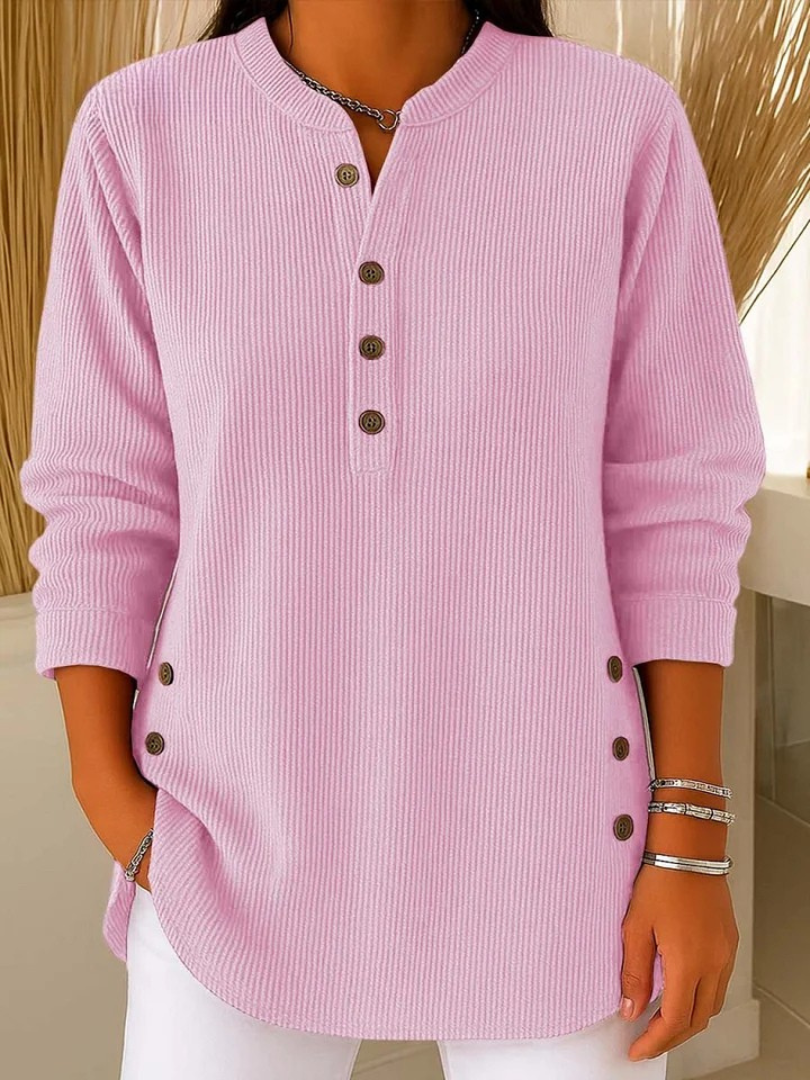 Renata | Ribbed Button Detail Tunic
