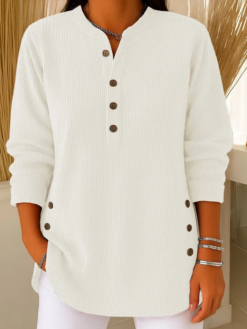 Renata | Ribbed Button Detail Tunic