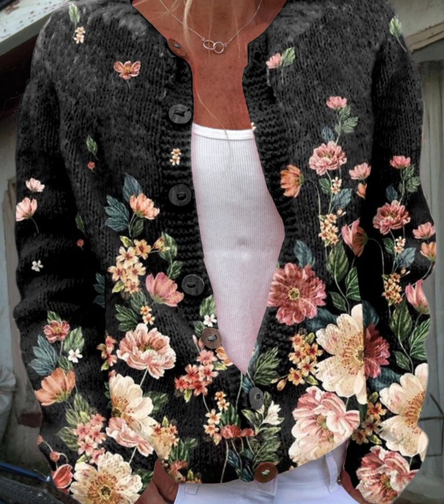 Midnight Floral Cardigan
