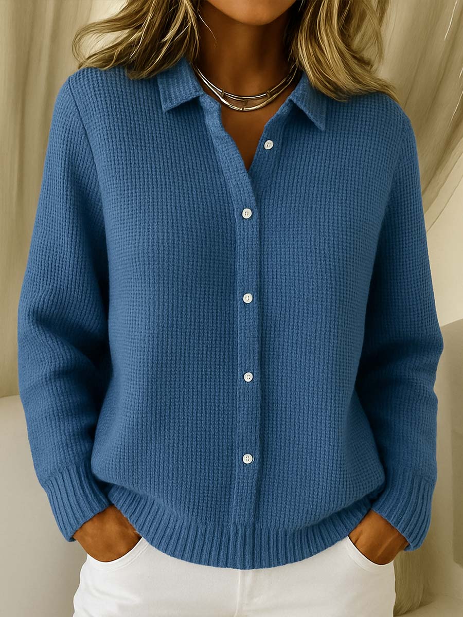 Amari | Classic Waffle Knit Cardigan