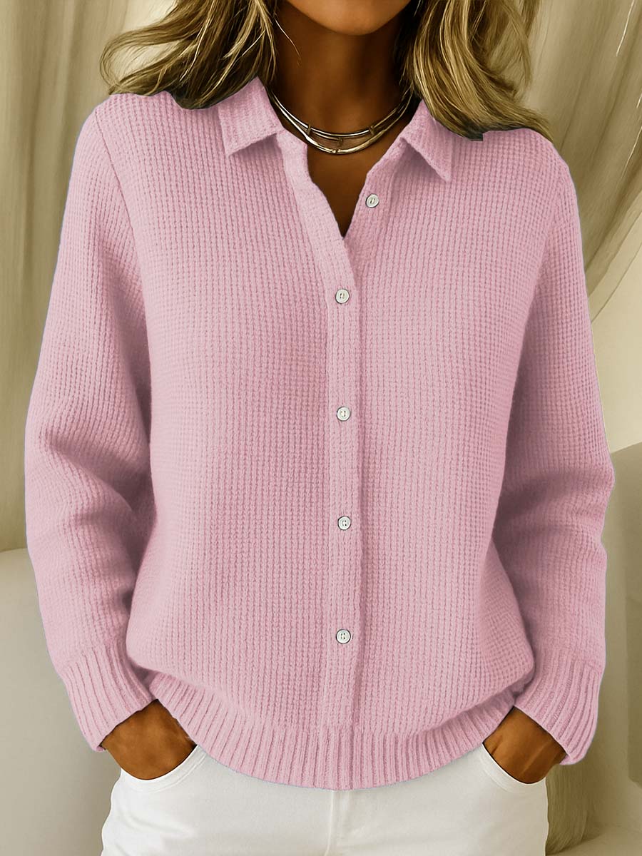 Amari | Classic Waffle Knit Cardigan
