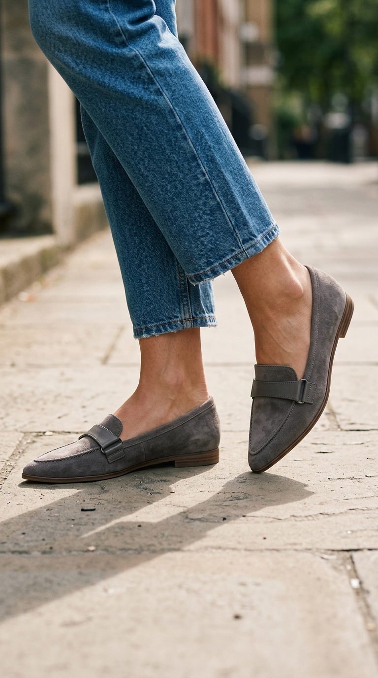 Moccasin with Strap over the Instep