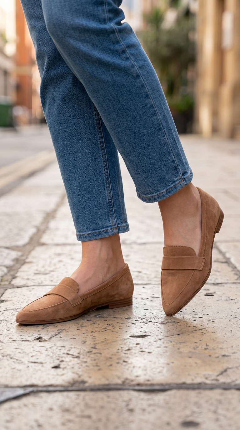 Moccasin with Strap over the Instep