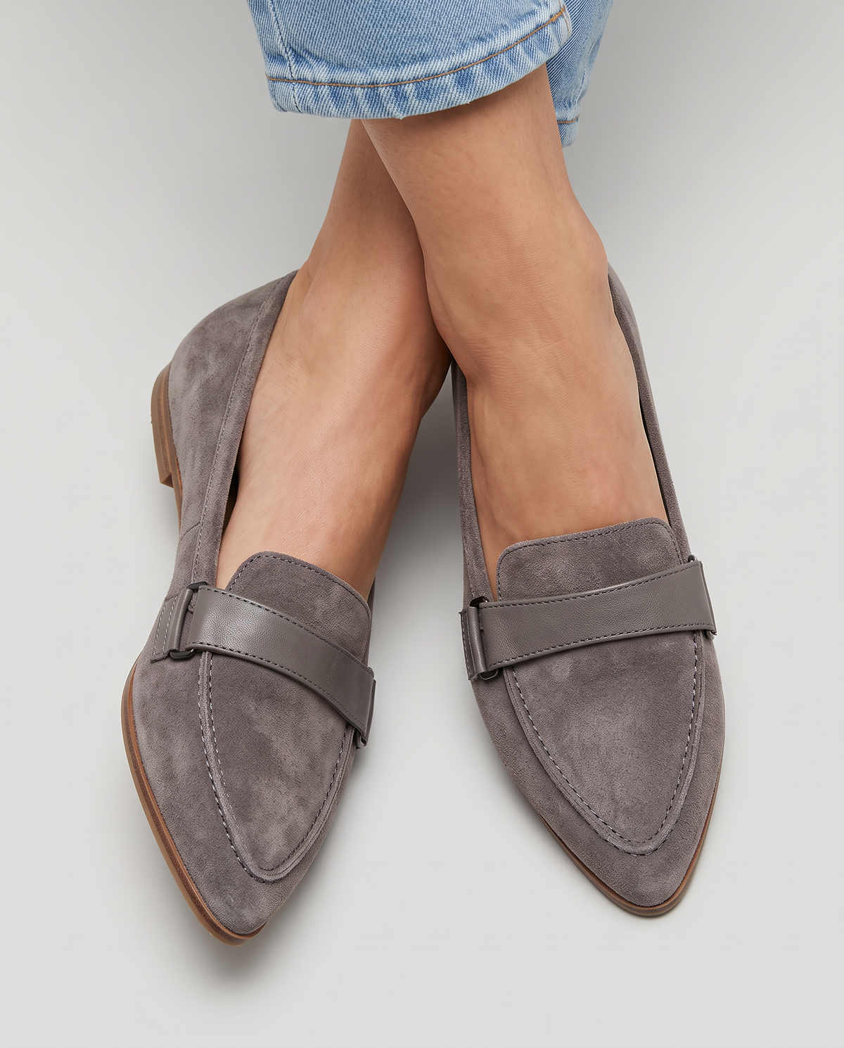 Moccasin with Strap over the Instep