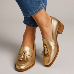 Moccasin — Gold with Tassels