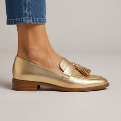 Moccasin — Gold with Tassels
