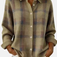 Elegant Plaid Cardigan