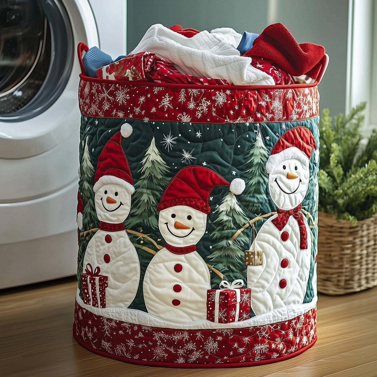Snowman Trio Laundry Basket
