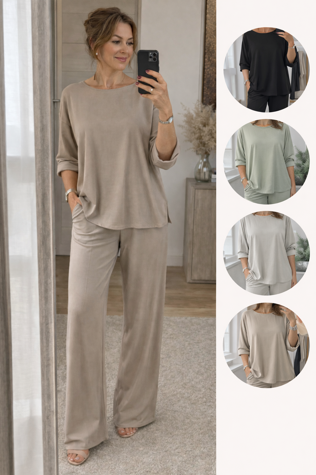Semira | Lightweight Elegant Set with Wide Pants