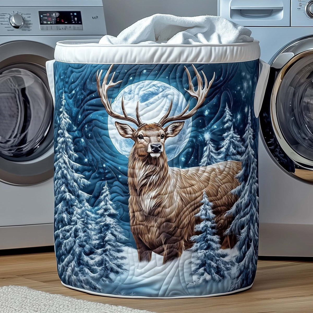 Winter Stag Laundry Basket