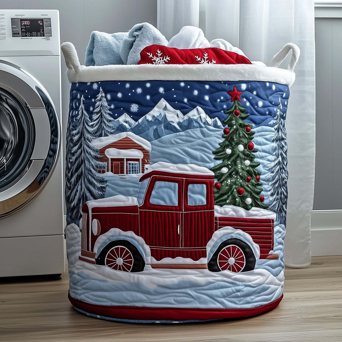Pine Pickup Laundry Basket