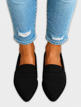Loafer — Pointed Toe Suede Effect