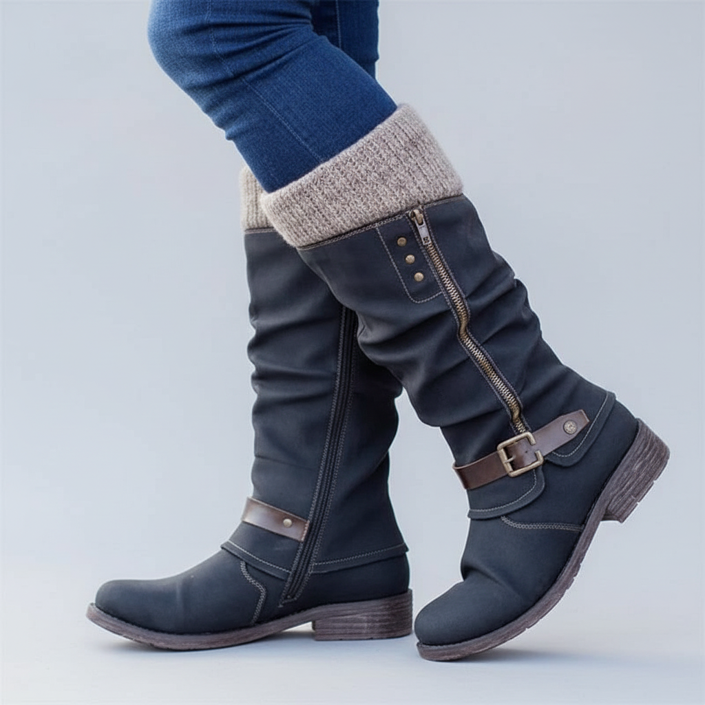 Elegant Supportive Buckle Boots