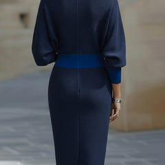 Draped Batwing-Sleeve Dress for Women