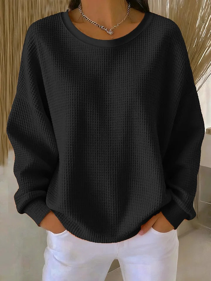 Scarlet | Cozy Waffle Knit Jumper