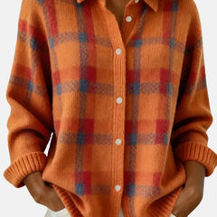 Elegant Plaid Cardigan