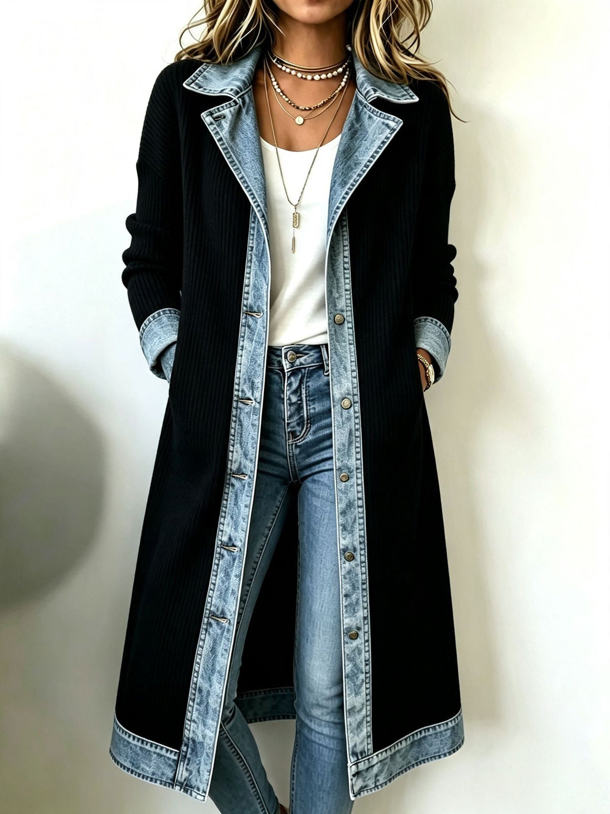Casual Long-line Knit Cardigan
