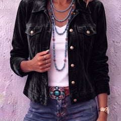 Boho Vintage-Inspired Velvet Jacket