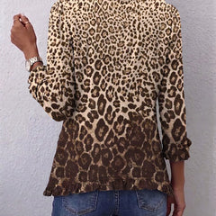 Leopard Print Ruffled Jacket