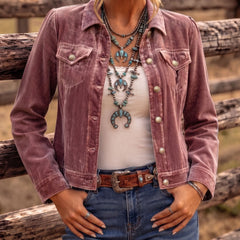 Boho Vintage-Inspired Velvet Jacket