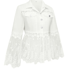Lace-Panel Jacket